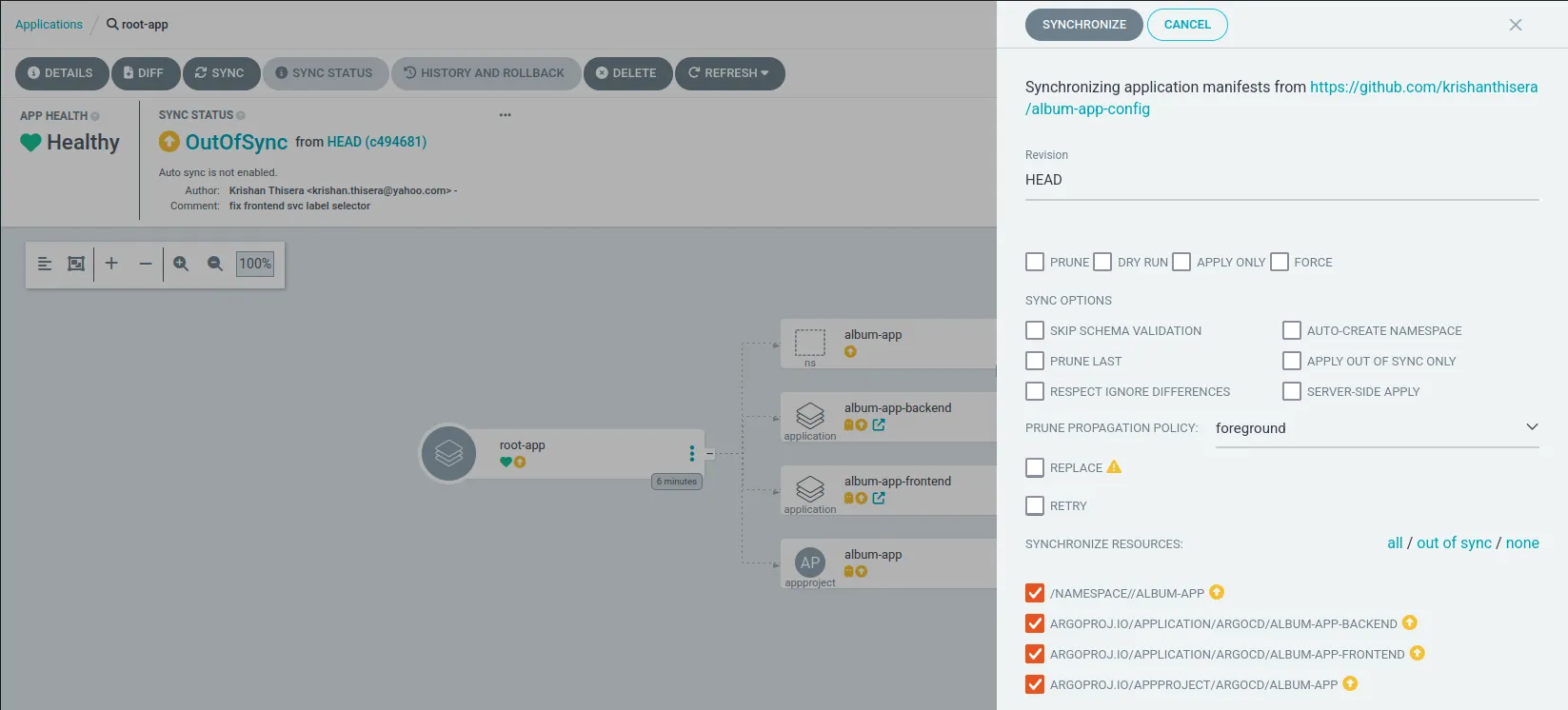 Sync Root App